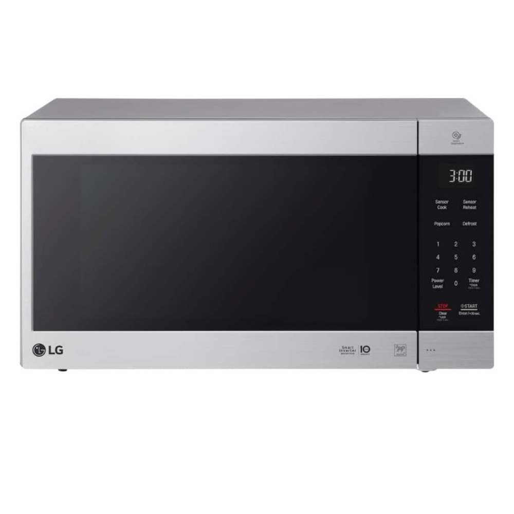 LG Silver Microwave with Digital Display